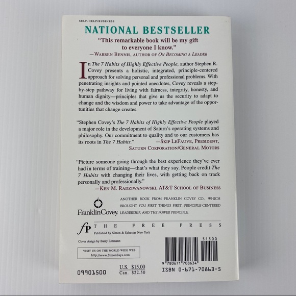 The 7 Habits of Highly Effective People Book Paperback - Picture 2 of 13